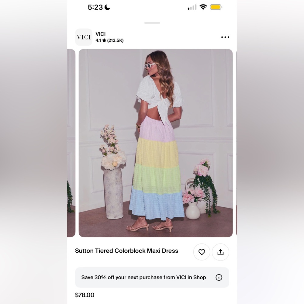 Colorblock Maxi Dress - Picture 2 of 4